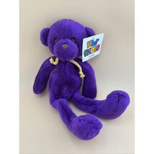 NEW NWT Gund Vintage Purple Bear HOTSHOTS Teddy Plush Stuffed Animal 11” 2442